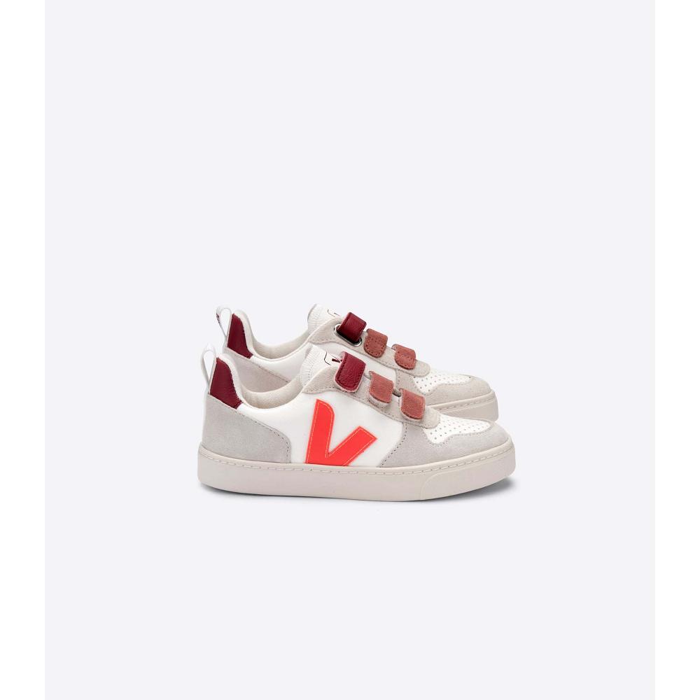 Veja V-12 BONTON Kids\' Shoes White/Orange | NZ 754DFM